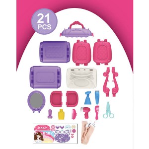 Pretend Play Makeup Toy Beauty Salon Set for Little Girls Kids 